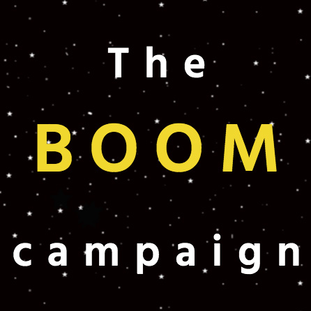 Text reads The Boom Campaign on a black starry background