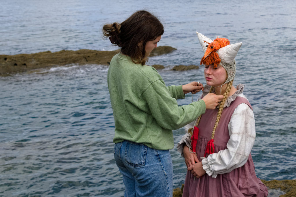 Lydia Tying Prims Hat